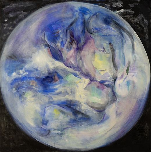 Vaga Luna IV 130x130cm oil on canvas 2019